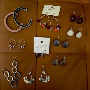 LOT of LOFT jewelry- 9 earrings, 2 bracelets